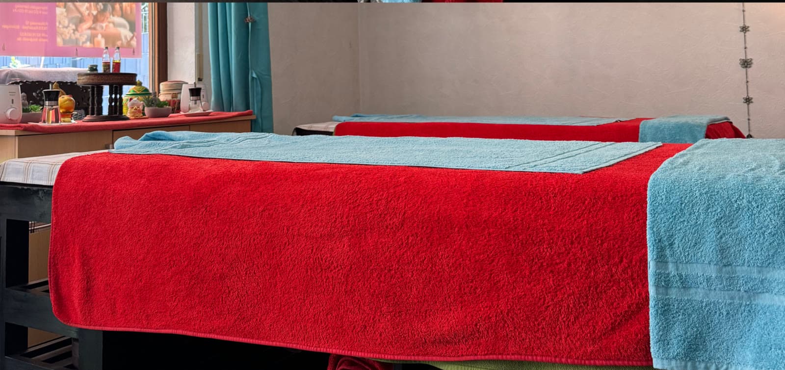 Blick in den Behandlungsraum der Thai-Massage in Radolfzell